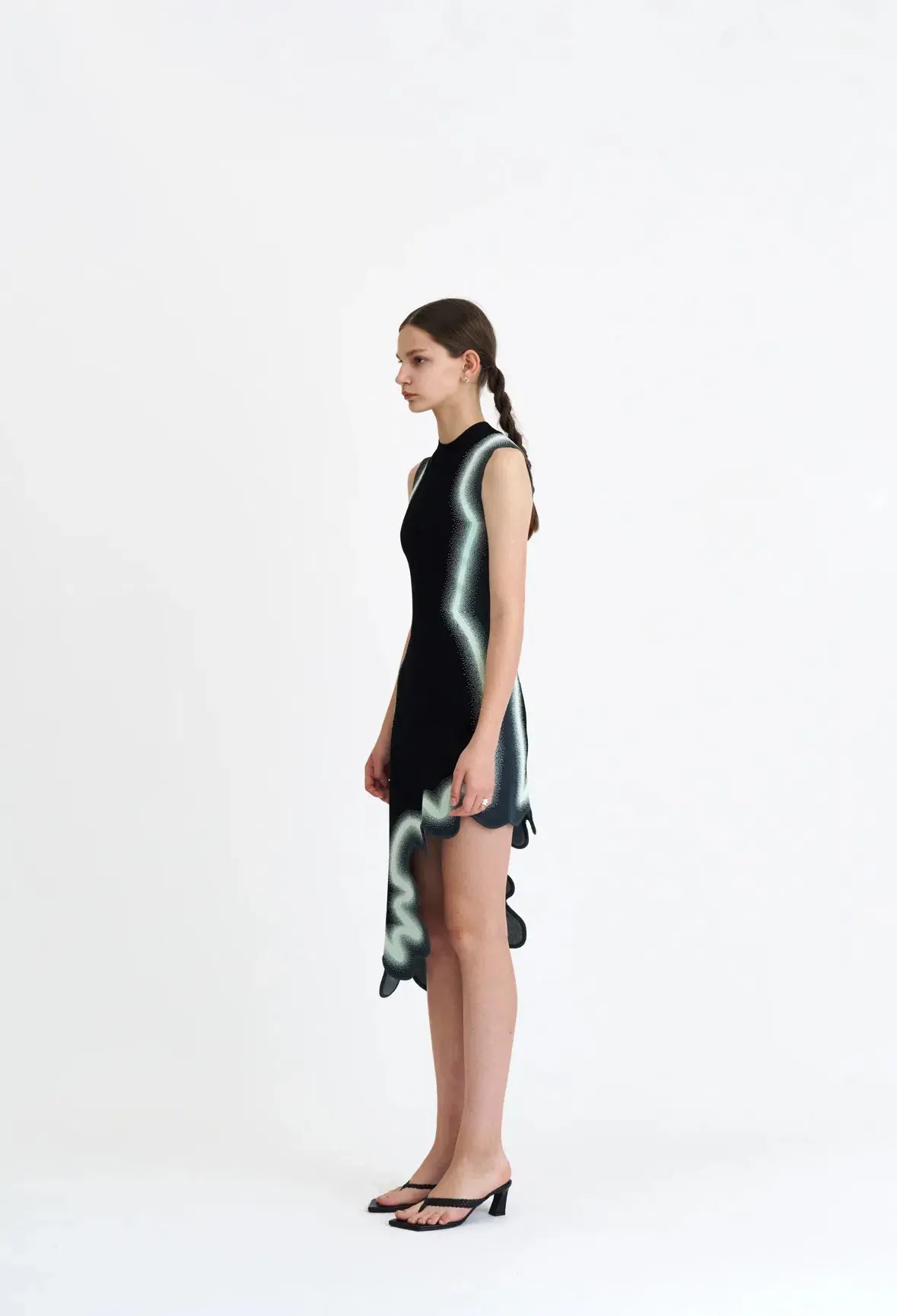 PH5 Brooklyn Wavy Asymmetric Dress Black Size S / AU 8 - Image 2