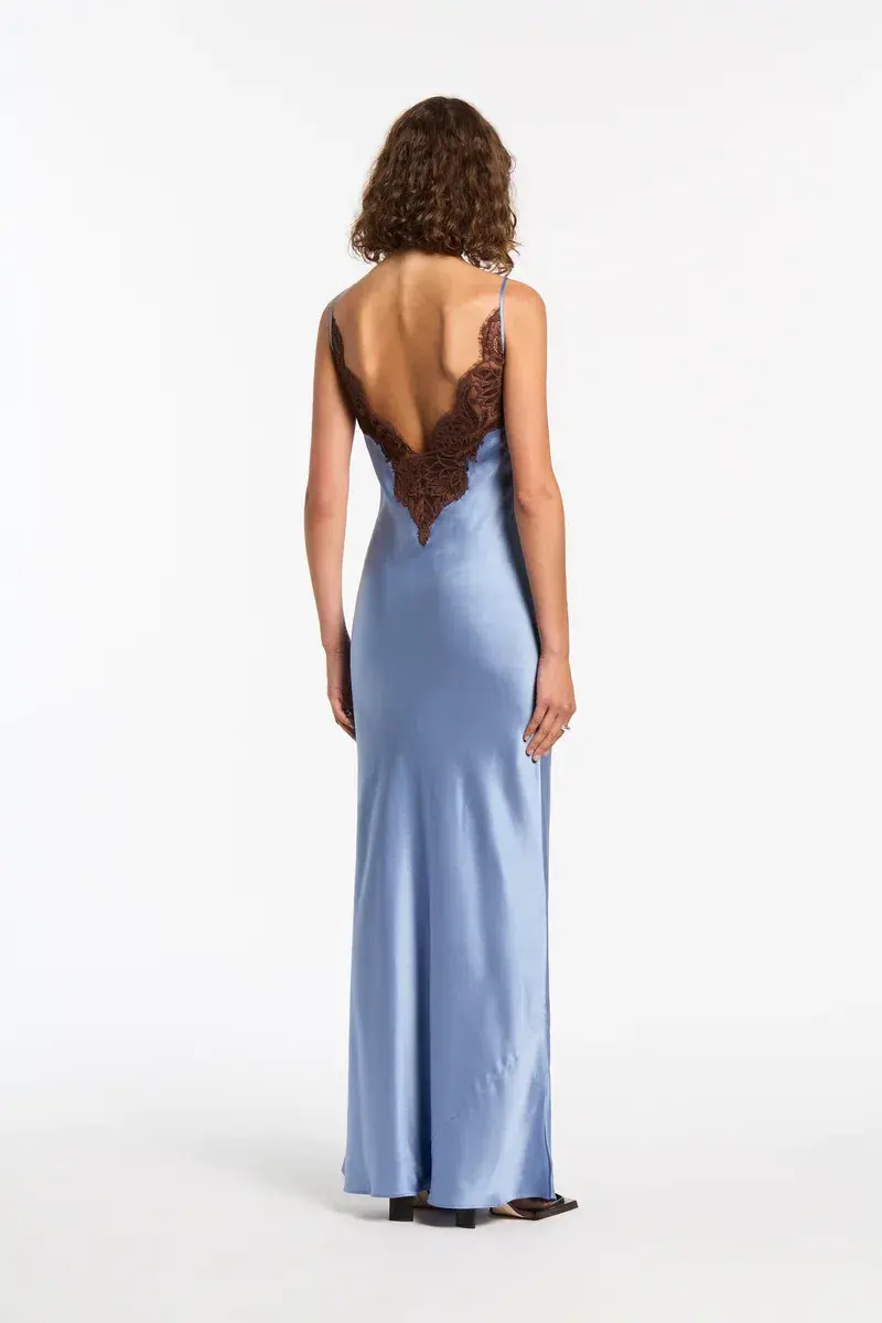 Sir The Label Danseurs Lace Slip Dress Bleue Size 4 / AU 14 - Image 3