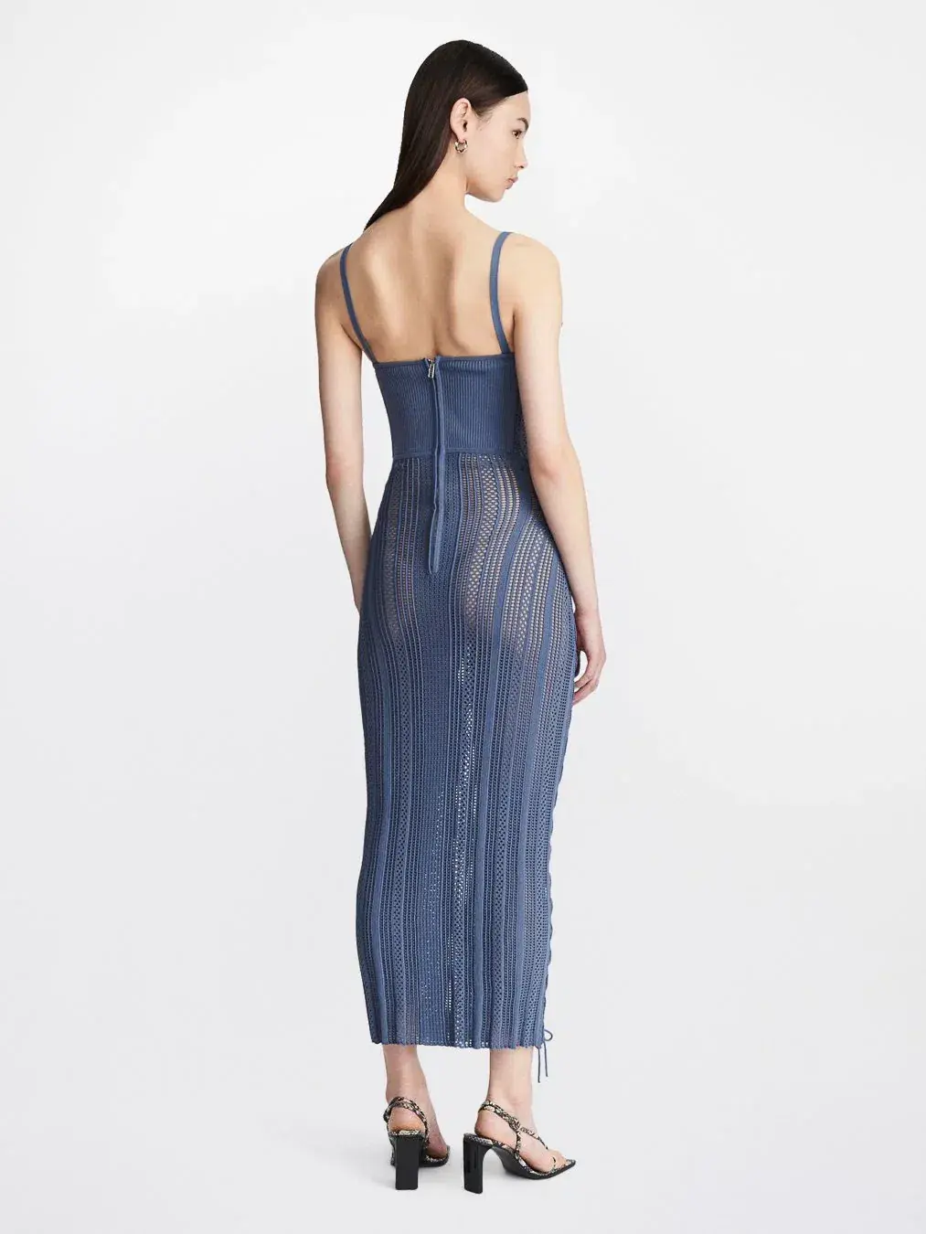 Dion Lee Laced Openwork Dress Blue Size AU 10 - Image 2
