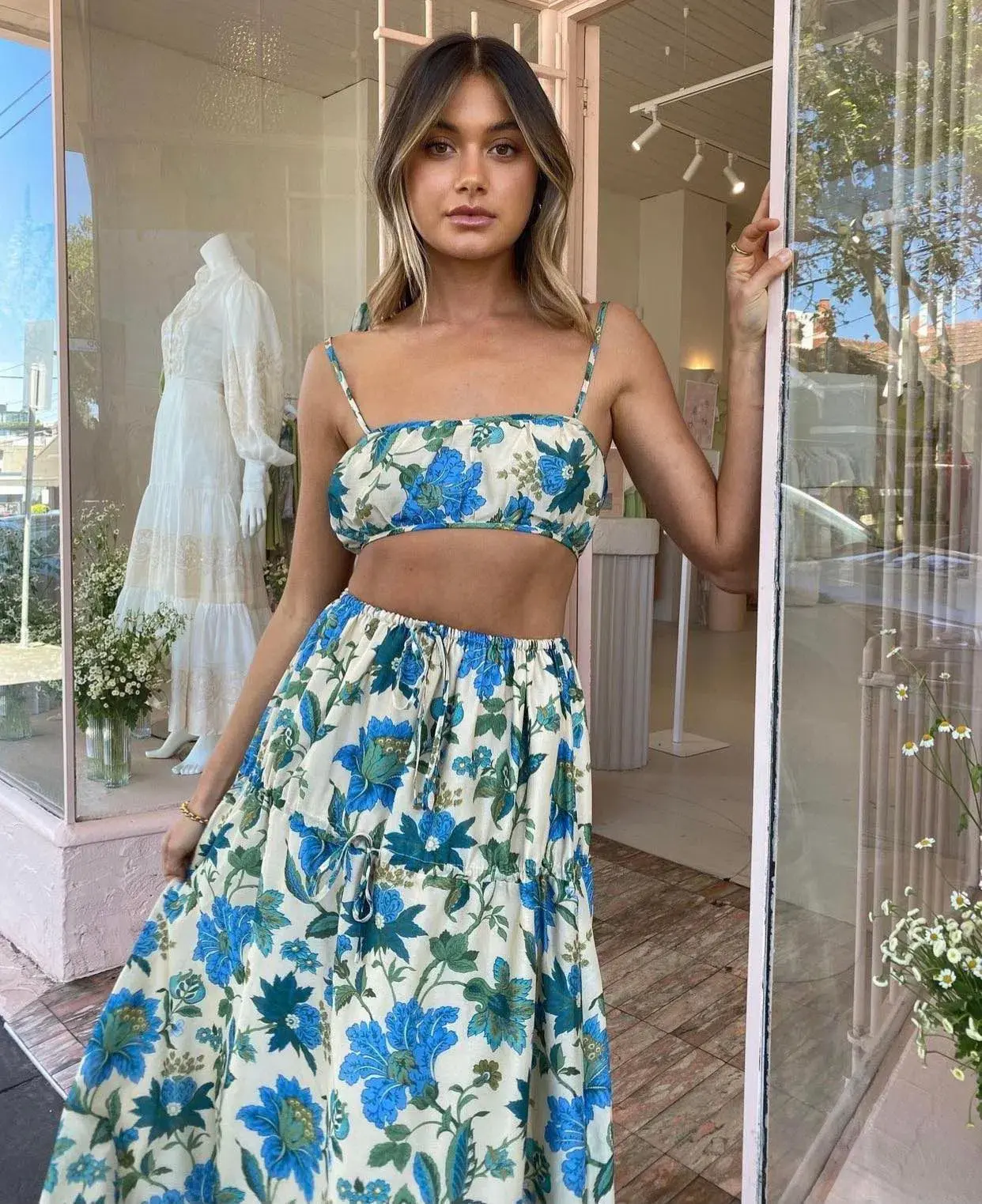 Sir the Label Celia Top & Skirt In Marguerite Print Size AU 8 - Image 2