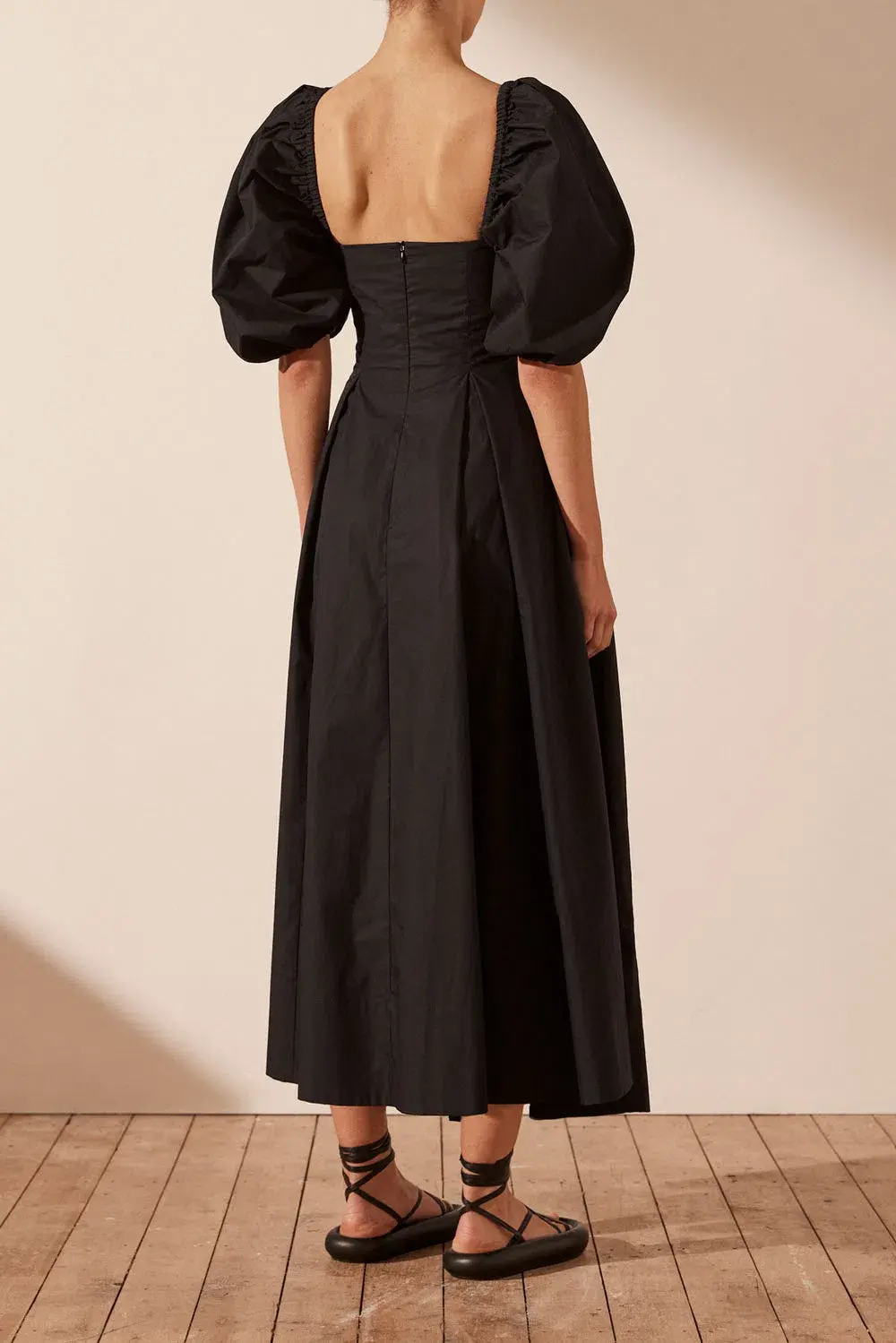 Shona Joy Mareva Midi Dress Black Size AU 12 for rent on The Volte - main image