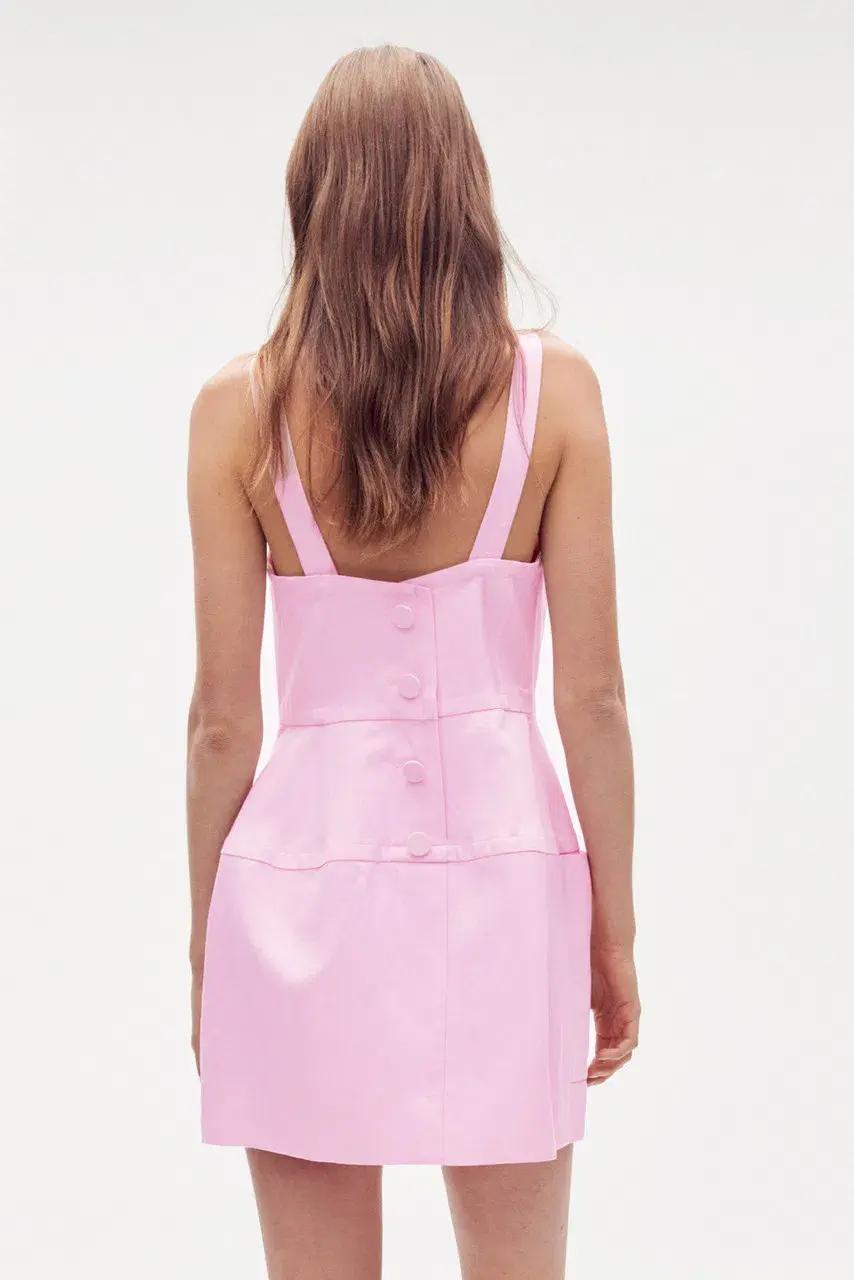 Oroton Detailed Shift Dress Rose Pink Size AU 8 - Image 3