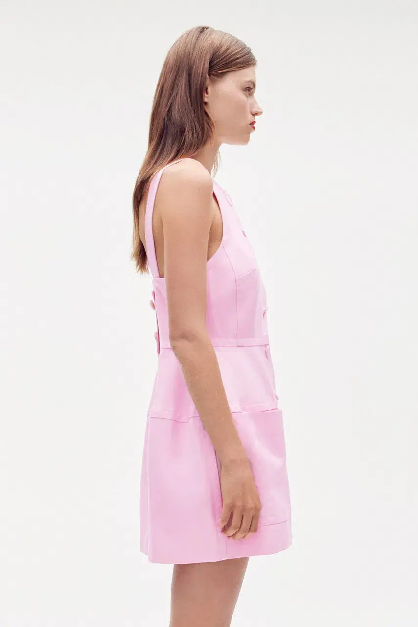Oroton Detailed Shift Dress Rose Pink Size AU 8 - Image 2