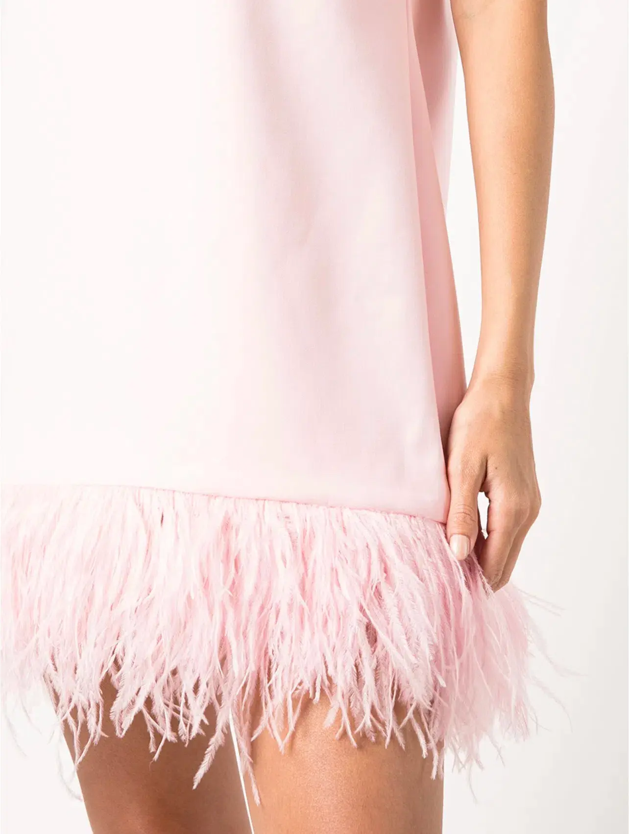 Likely Marullo Feather-Trim Dress Rose Pink Size AU 8 - Image 4