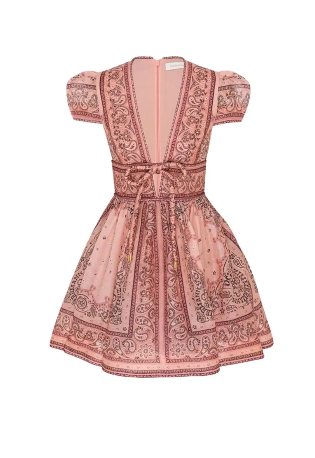 Zimmermann Matchmaker Structured Mini Pink Bandana Size 1 /  AU 10 for rent on The Volte - main image