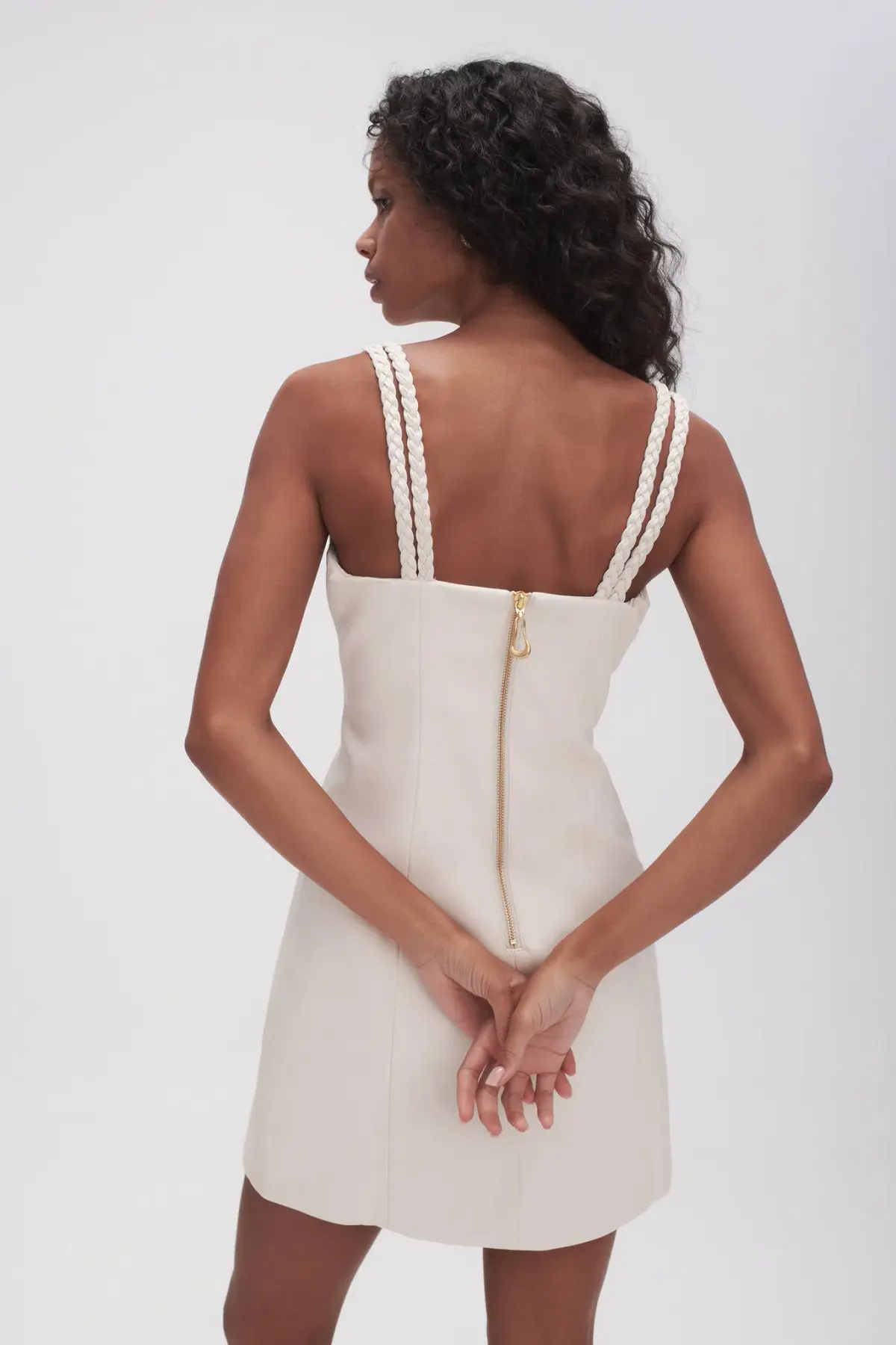 Aje Osa Braided Mini Dress White Size AU 4 - Image 3