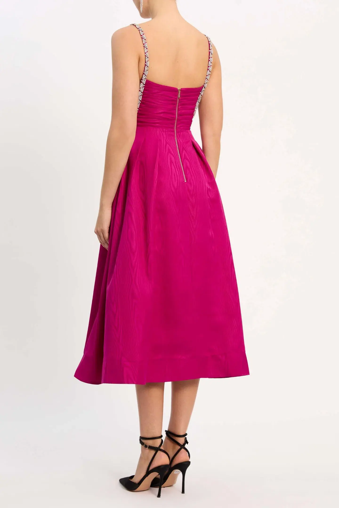 Rebecca Vallance Cynthia Midi Dress Magenta Size 12 - Image 3