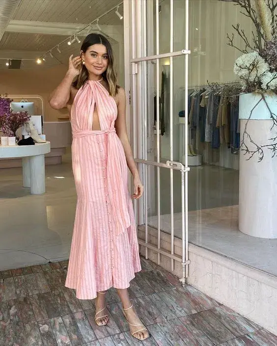 Significant Other Luna Maxi Dress Peach Size 12 - Image 2