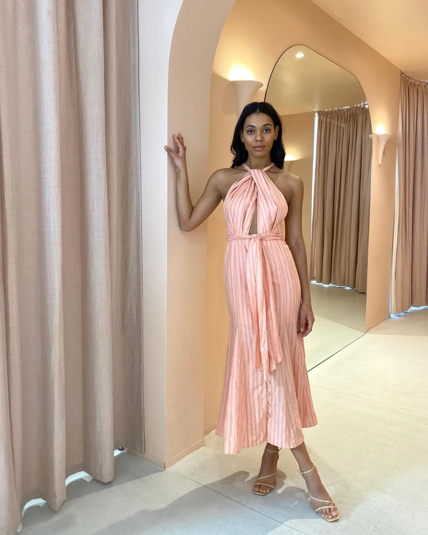 Significant Other Luna Maxi Dress Peach Size 12 - Image 1
