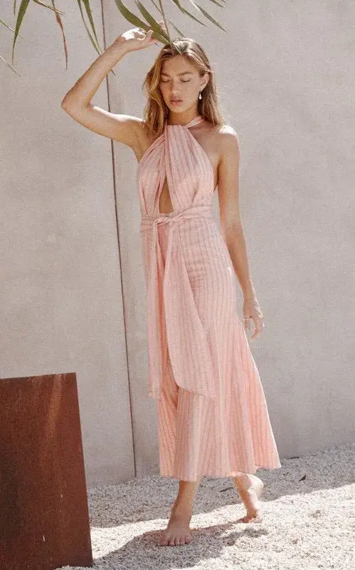 Significant Other Luna Maxi Dress Peach Size 12 - Image 3