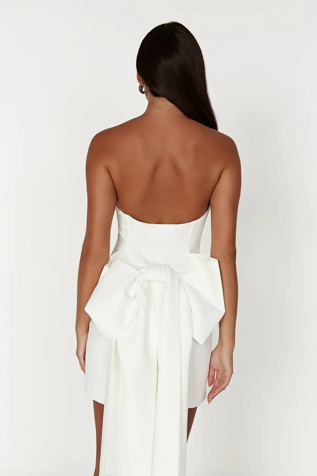 Meshki Mereith Strapless Bow Mini Dress White Size 10 - Image 4