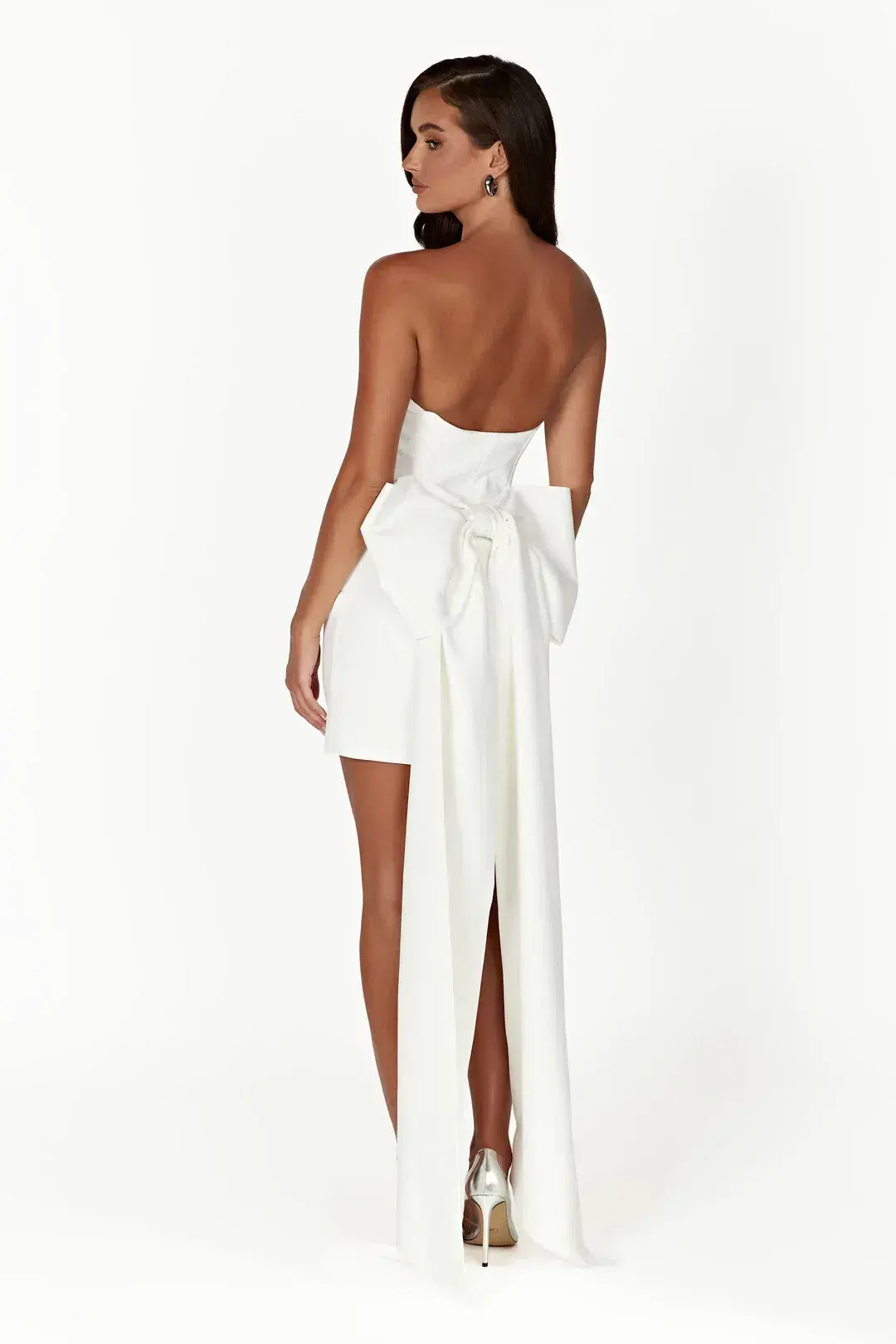 Meshki Mereith Strapless Bow Mini Dress White Size 10 - Image 3