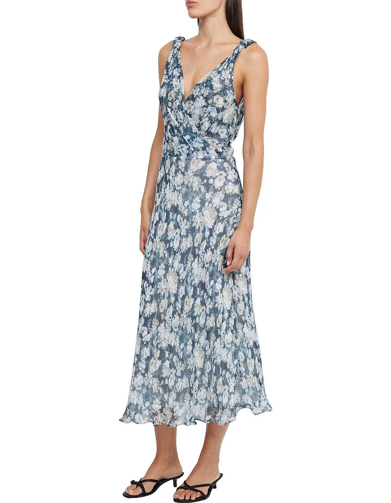 Bec & Bridge Opal V neck Midi Dress Floral Size 8 - Image 2