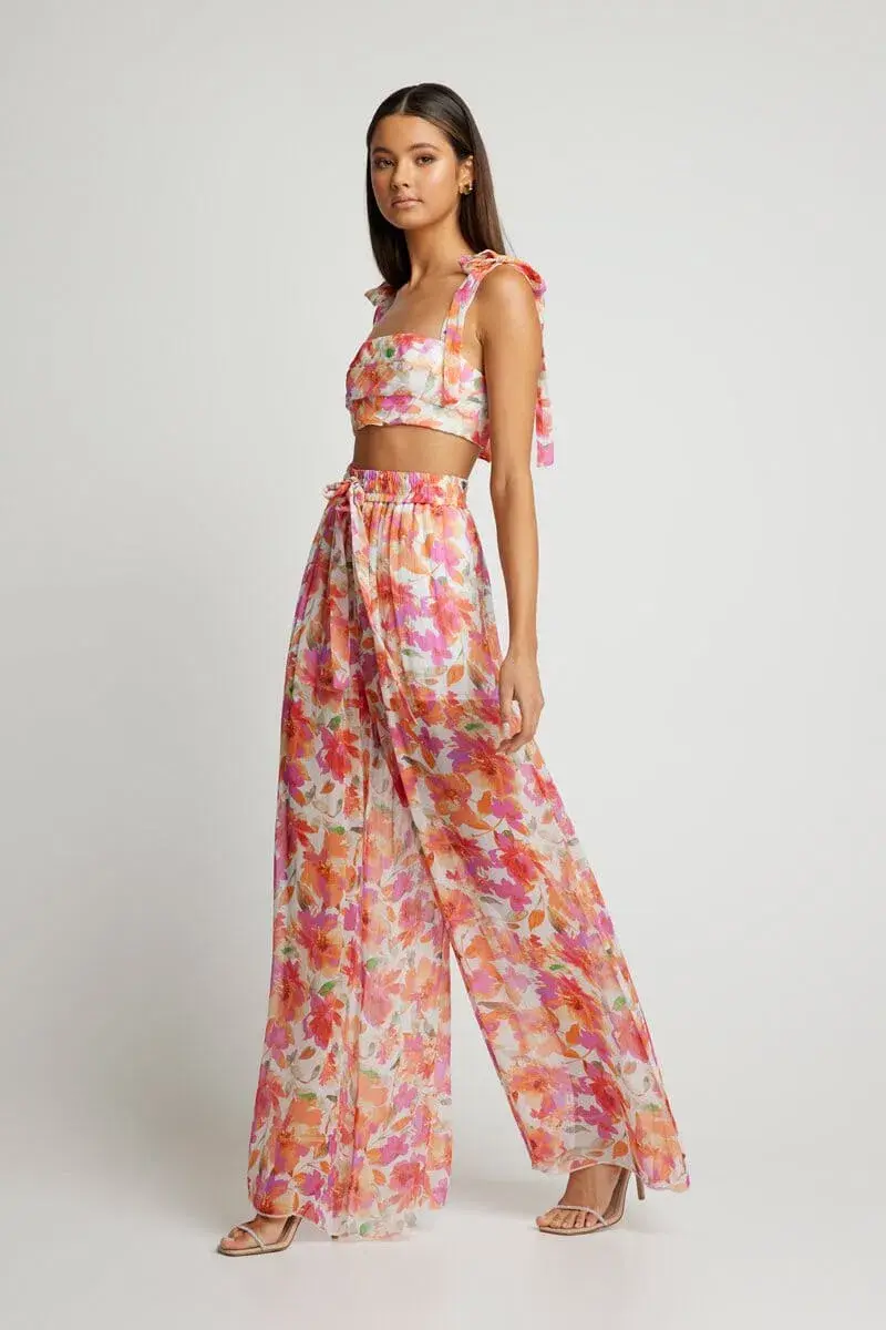 Sofia the Label Saskia Pant and Bralette Floral Print Size 8  - Image 2