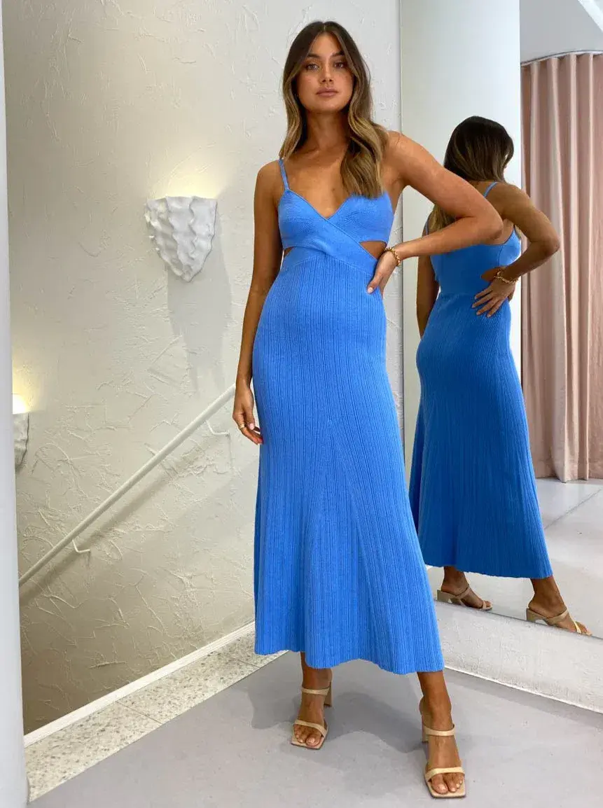 Anna Quan Sabrina Dress in Iris Blue Size 10 - Image 1