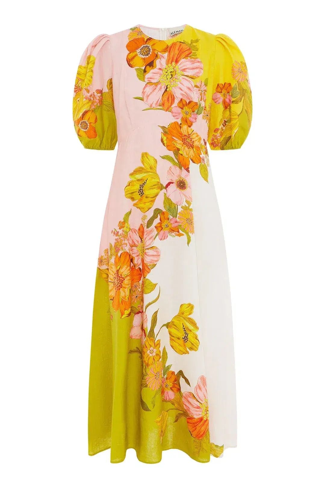 Alemais Silas Midi Dress in Multi Floral Size 12 - Image 4