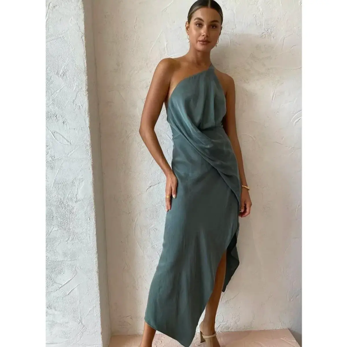 One Fell Swoop Harlequin Dress in Viridian Size 6 - Image 2