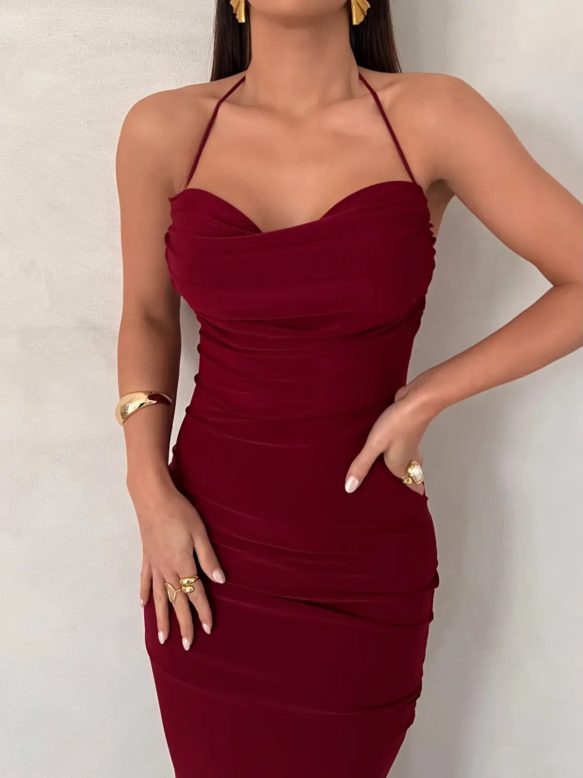 Melani the Label Jiani Gown Wine Size Small / AU 8 - Image 3