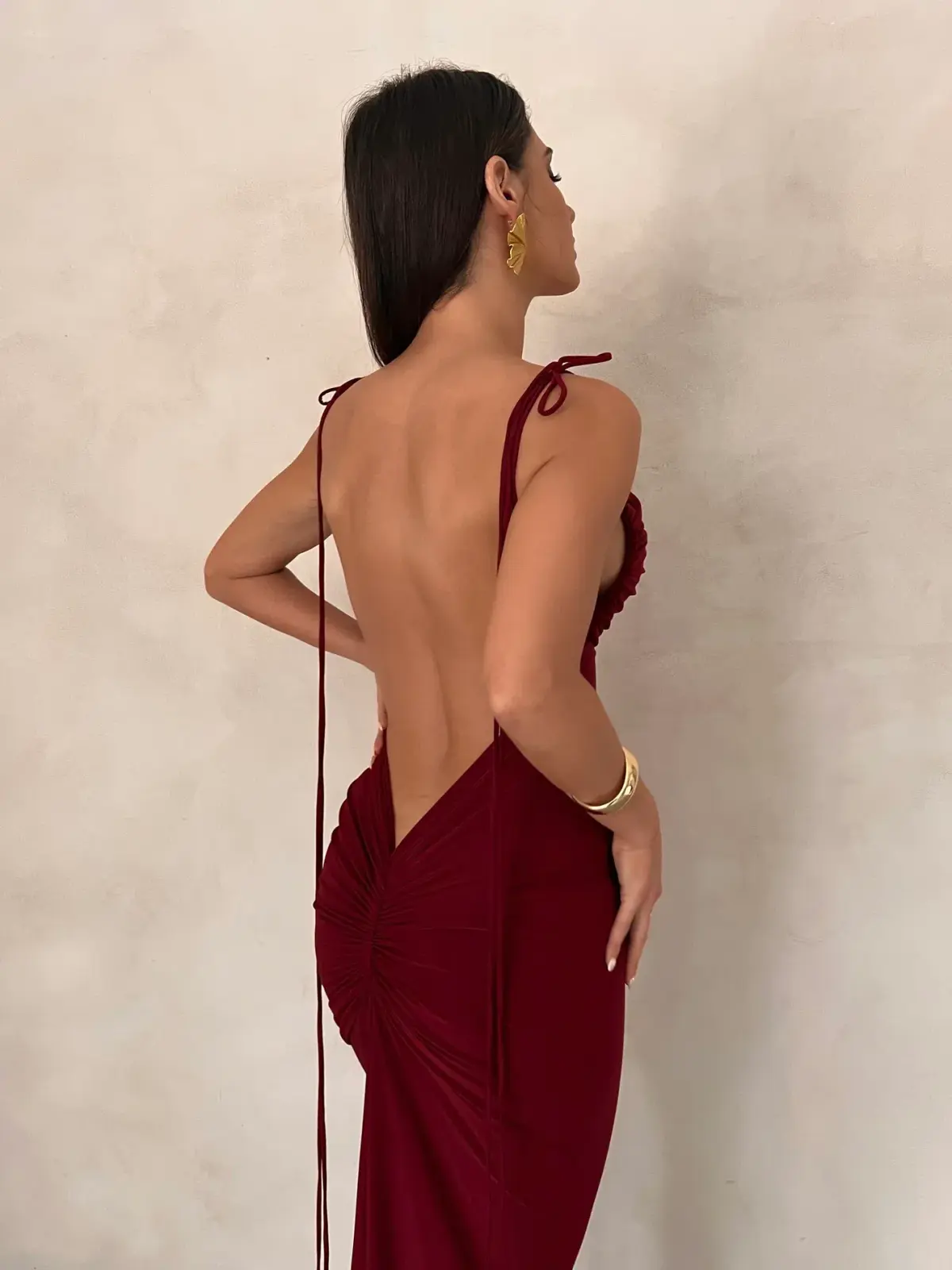 Melani the Label Jiani Gown Wine Size Small / AU 8 - Image 4