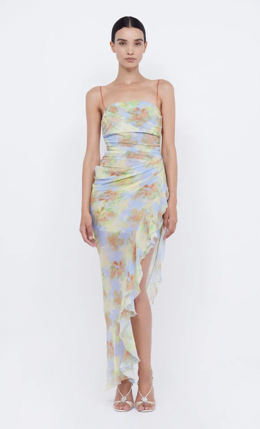 Bec & Bridge Zephy Asym Dress in Blue Blossom Size 12 - Image 2