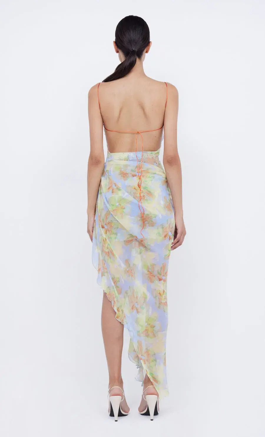 Bec & Bridge Zephy Asym Dress in Blue Blossom Size 12 - Image 3