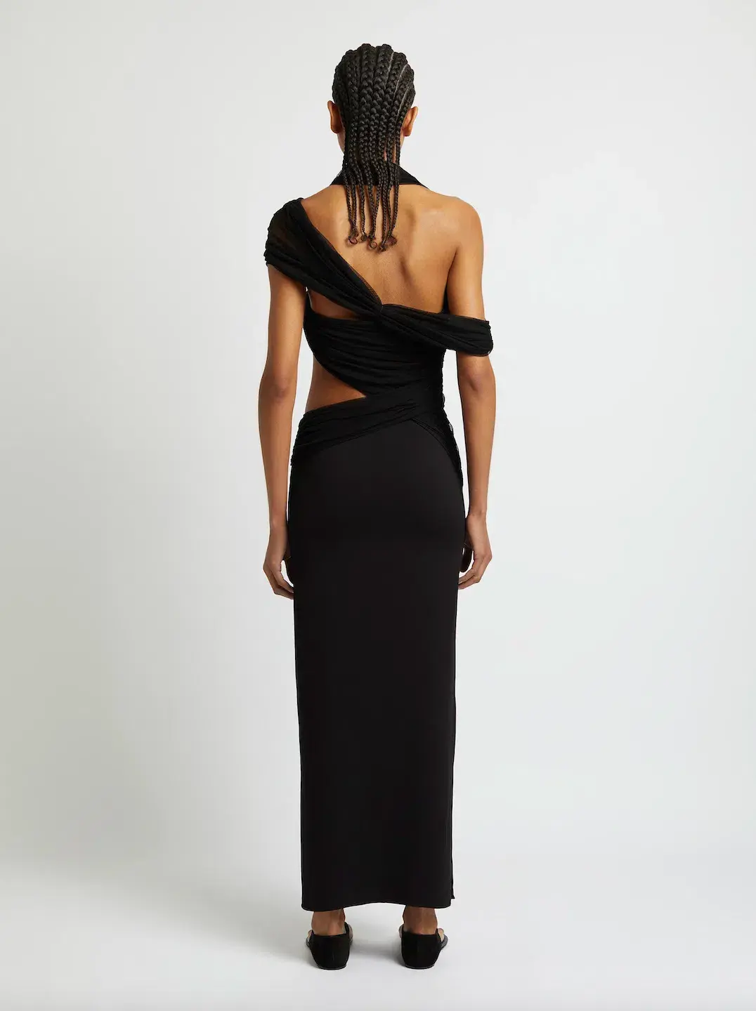 Christopher Esber Veiled Wrap Dress Black Size 8 - Image 5