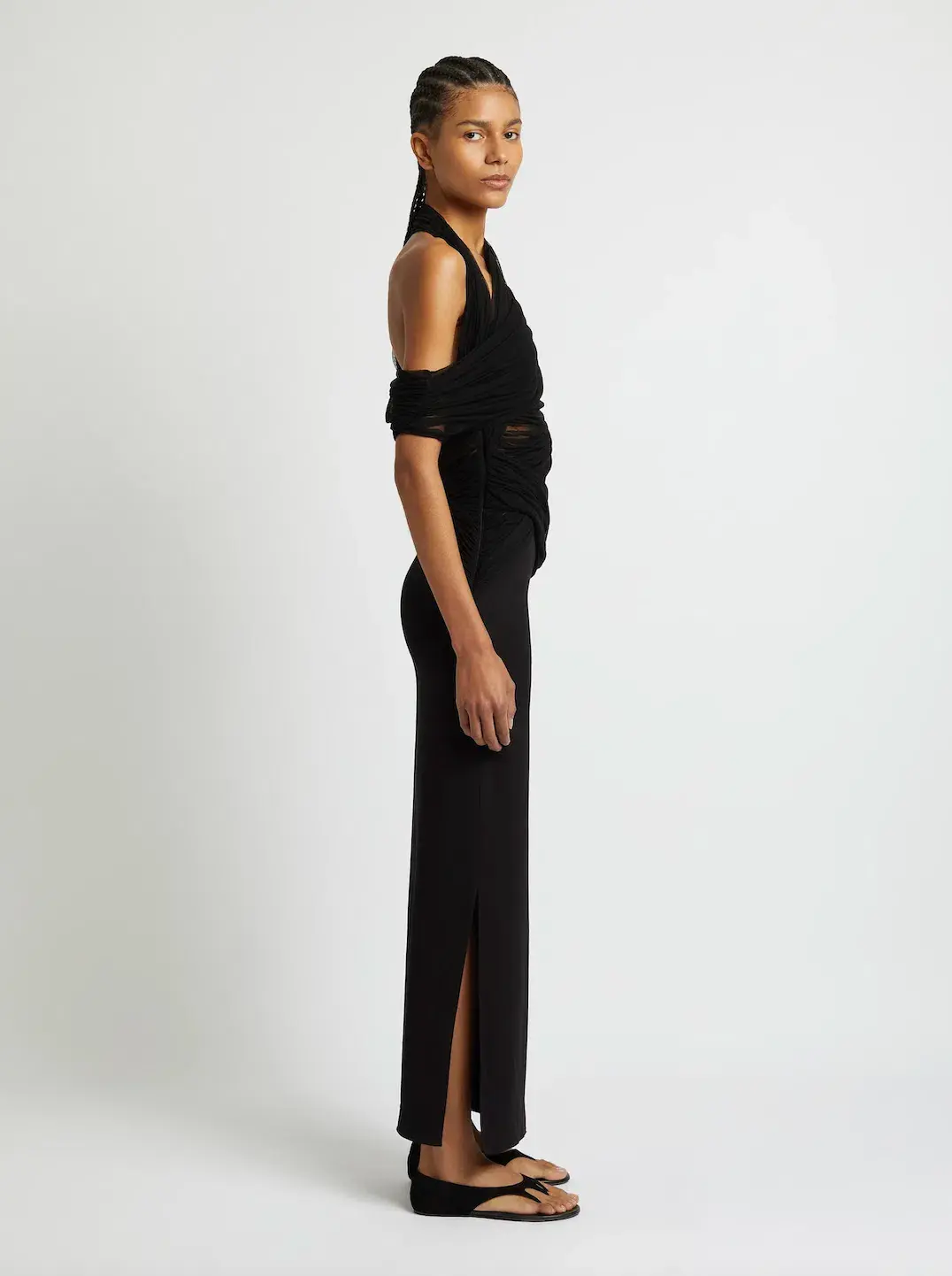 Christopher Esber Veiled Wrap Dress Black Size 8 - Image 2