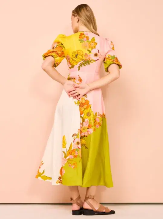 Alemais Silas Midi Dress Floral Size 14 - Image 3