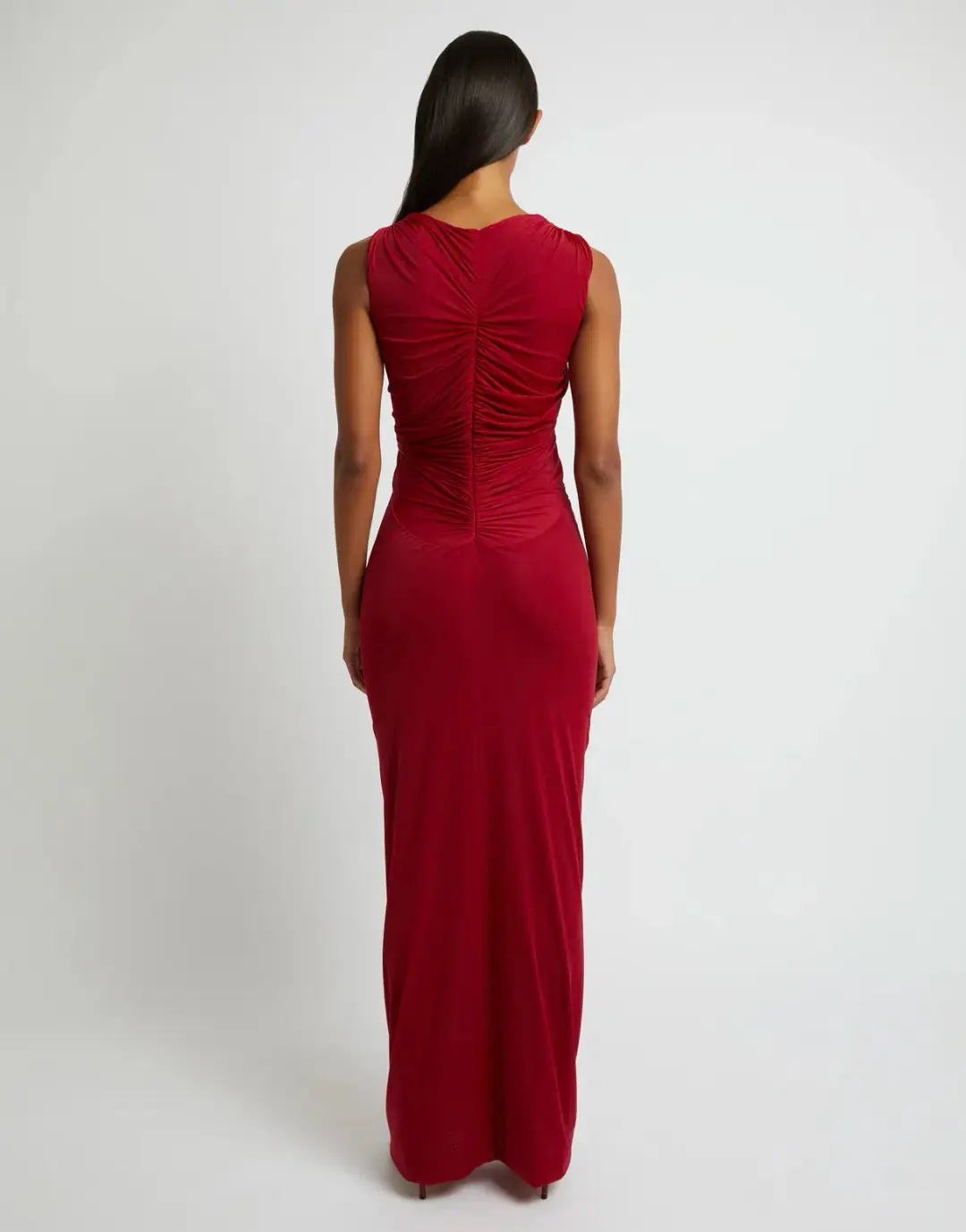 Christopher Esber Venus Cut Out Tank Maxi Dress Cherry Size 6 for rent on The Volte - main image