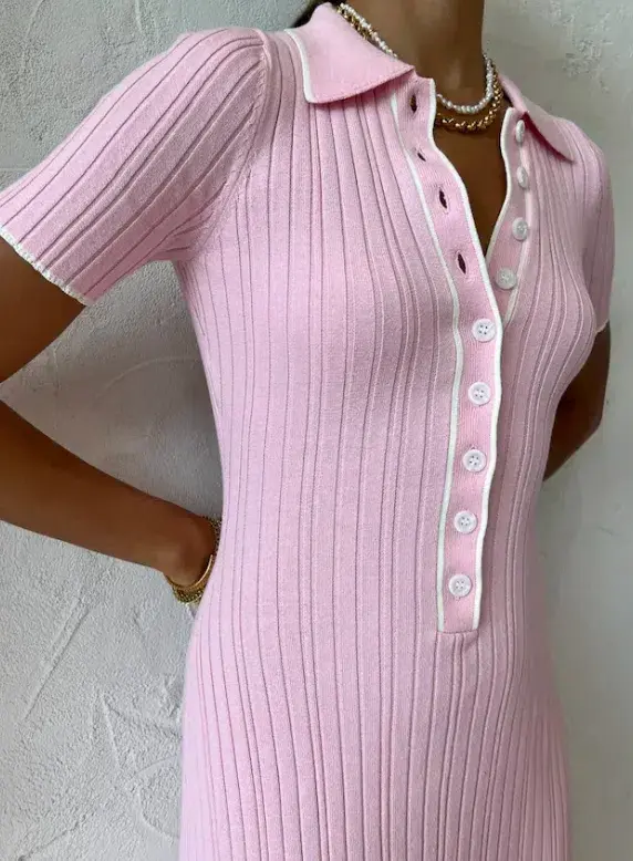 Anna Quan Penelope Midi Dress Marshmallow Pink Size 10 - Image 5