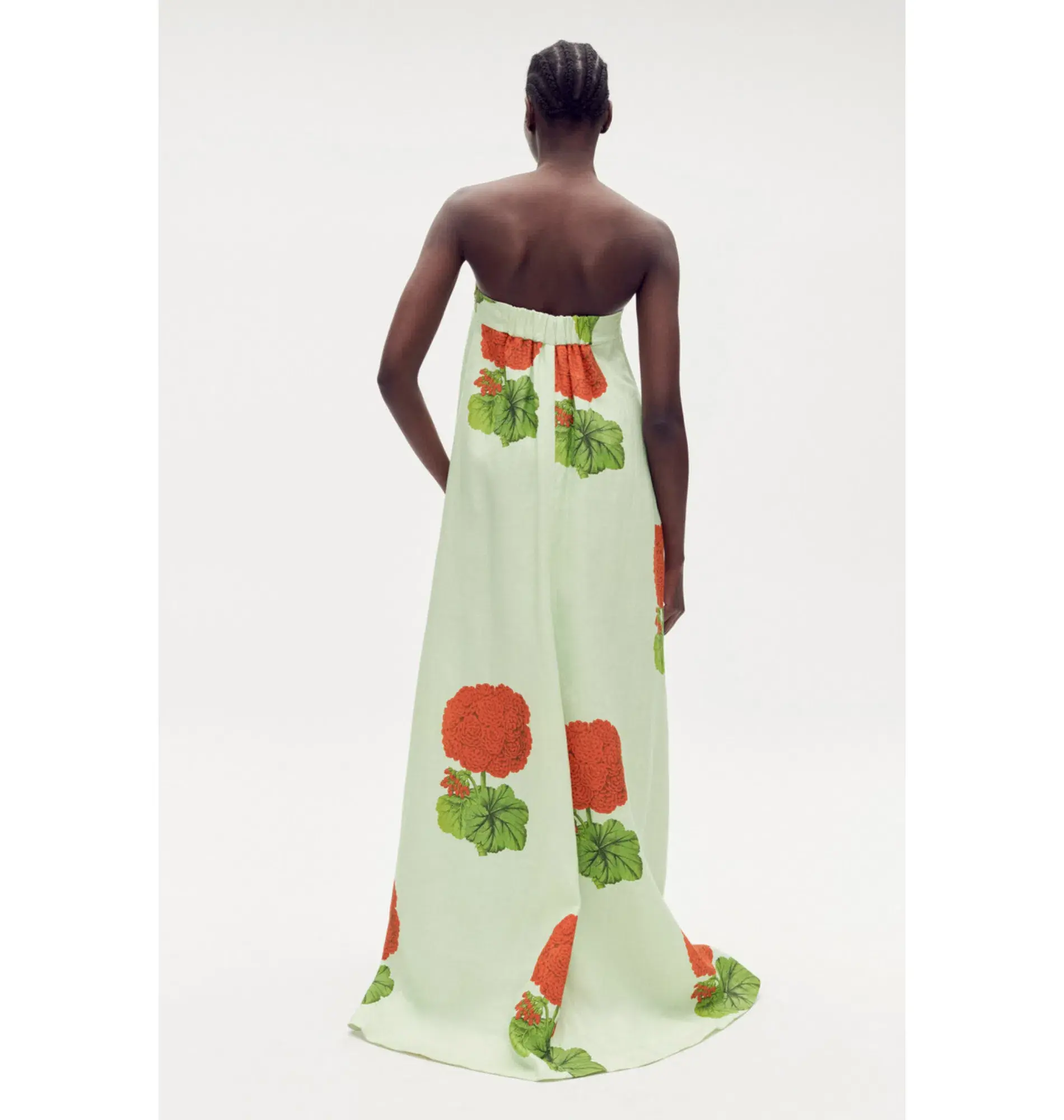 Oroton Posie Geranium Print Gown Sea Spray Size AU 12  - Image 3