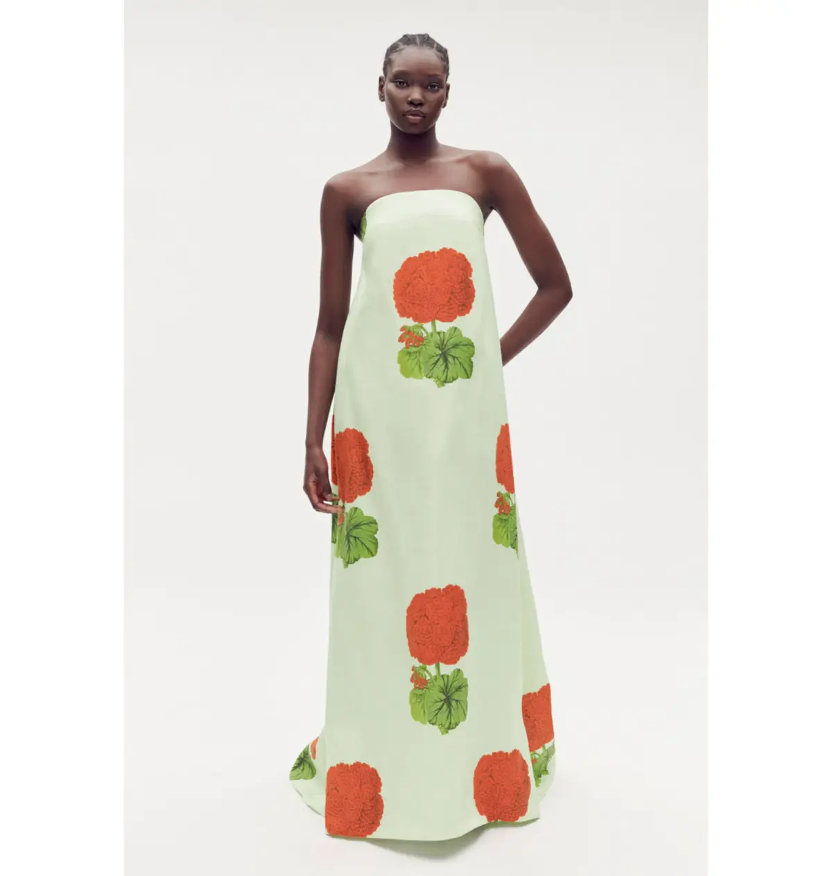 Oroton Posie Geranium Print Gown Sea Spray Size AU 12  - Image 1