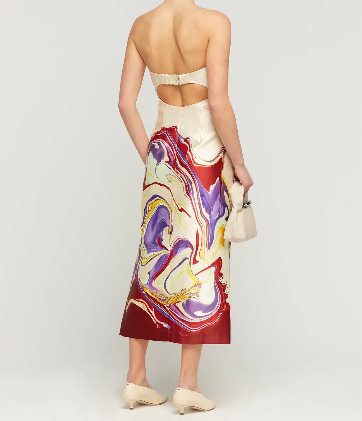 Alemais Luca Corset Midi Dress Multi Colour Size 12 - Image 2