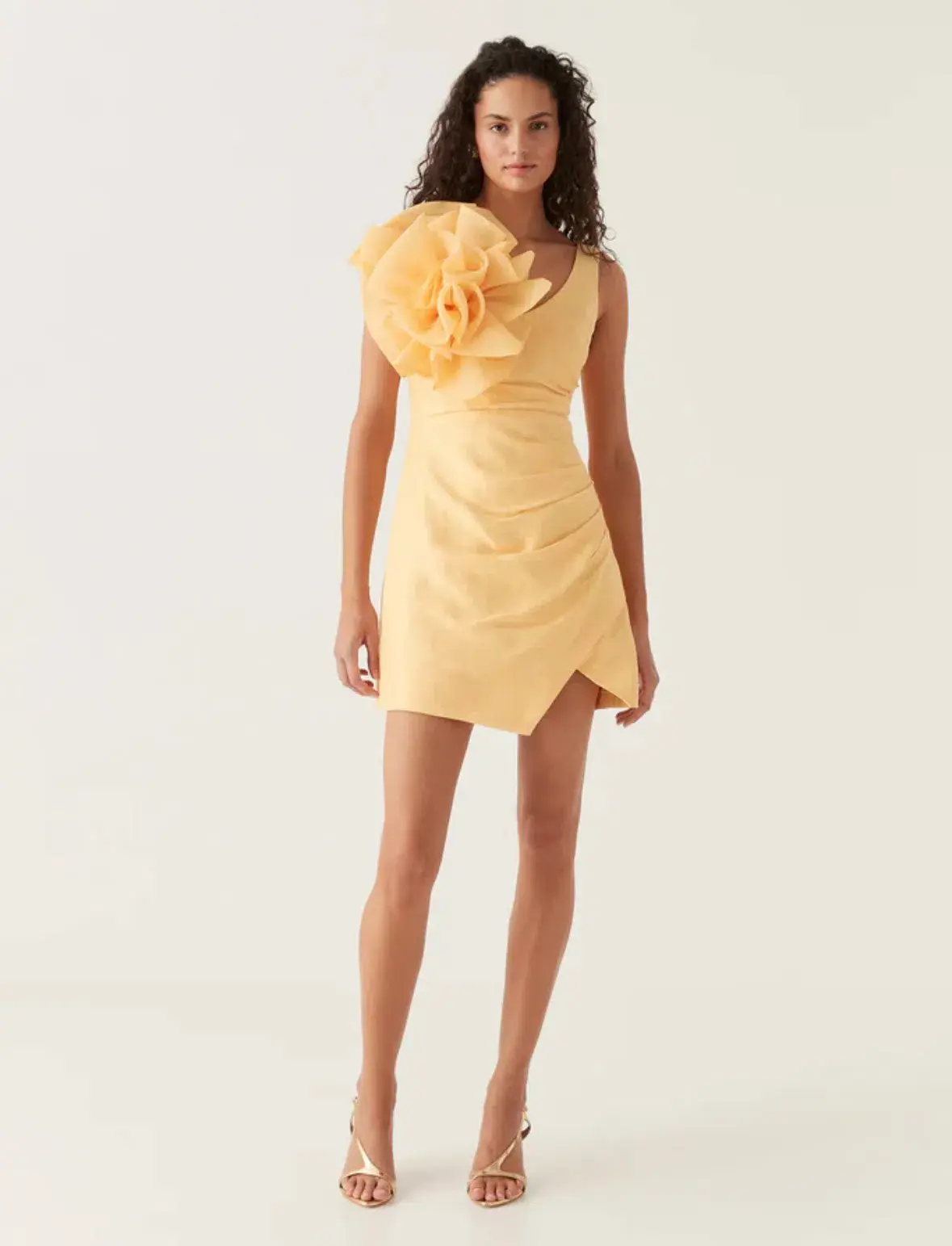 Aje Energy Mini Dress Marigold Yellow Size 6 - Image 1