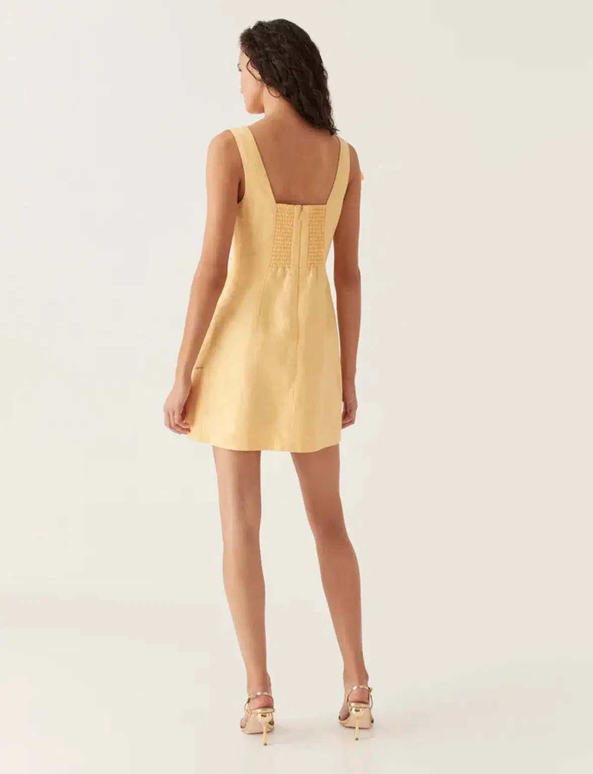 Aje Energy Mini Dress Marigold Yellow Size 6 - Image 3