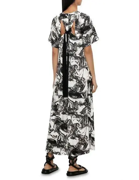 Veronika Maine Marble Midi Dress Print Size 16 - Image 3