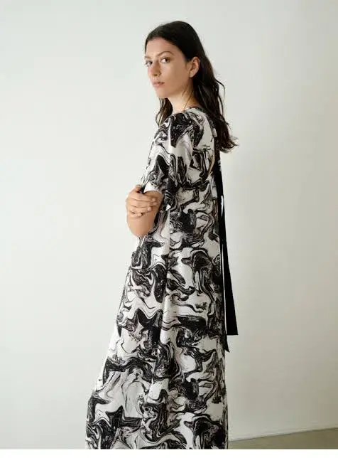 Veronika Maine Marble Midi Dress Print Size 16 - Image 2