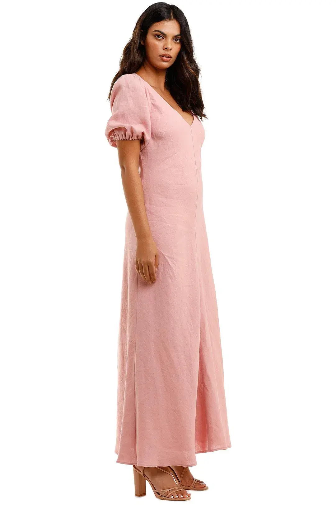 Jillian Boustred Linen Dress Pink Size 16 - Image 2