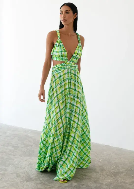 Le Salty Label Skylar Gown Green Multi Size M / AU 10 / medium - Image 2