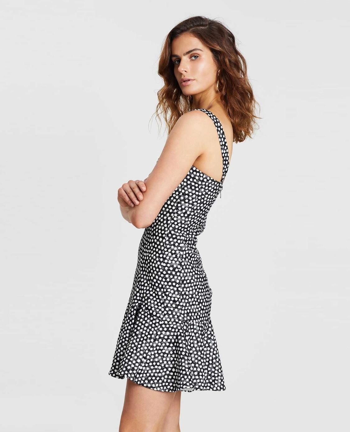 By Johnny Spotty Dotty Hem Mini Dress Size 14 - Image 3