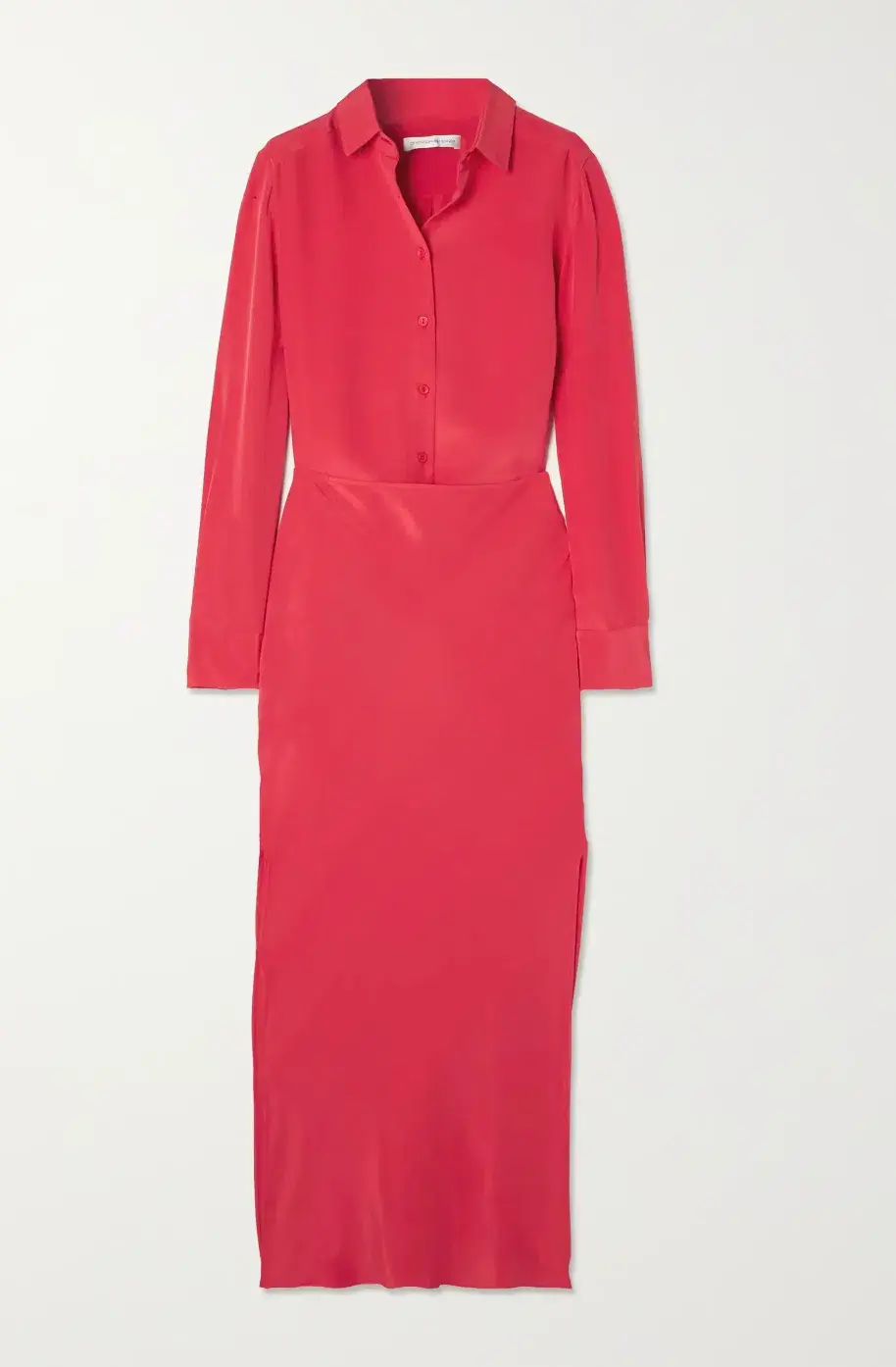 Christopher Esber Button Up Bias Shirt Dress Chilli Size 8 for rent on The Volte - main image