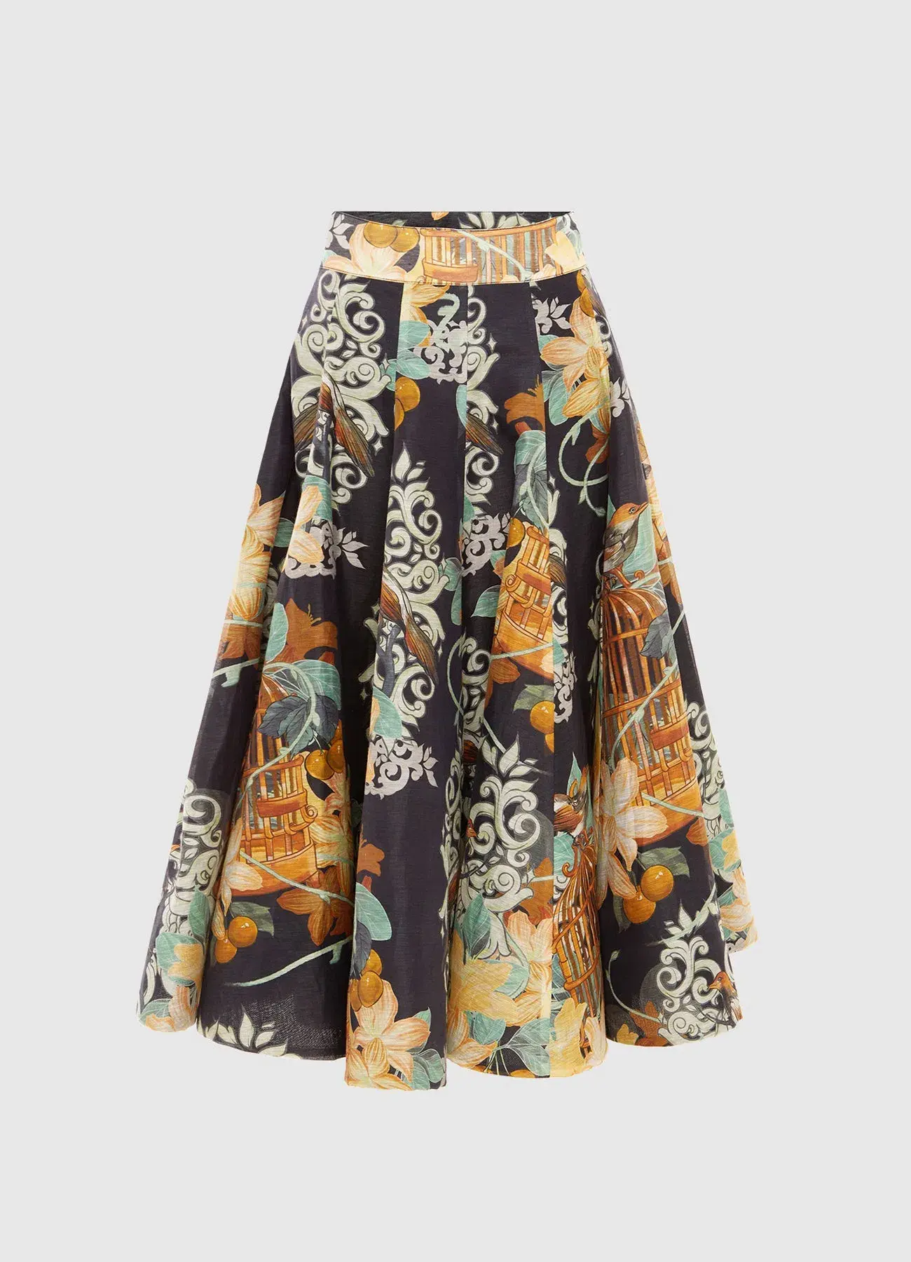Leo Lin Bridget Halterneck Top and Myla Midi Skirt Azalea Print in Twilight Size 8 - Image 4