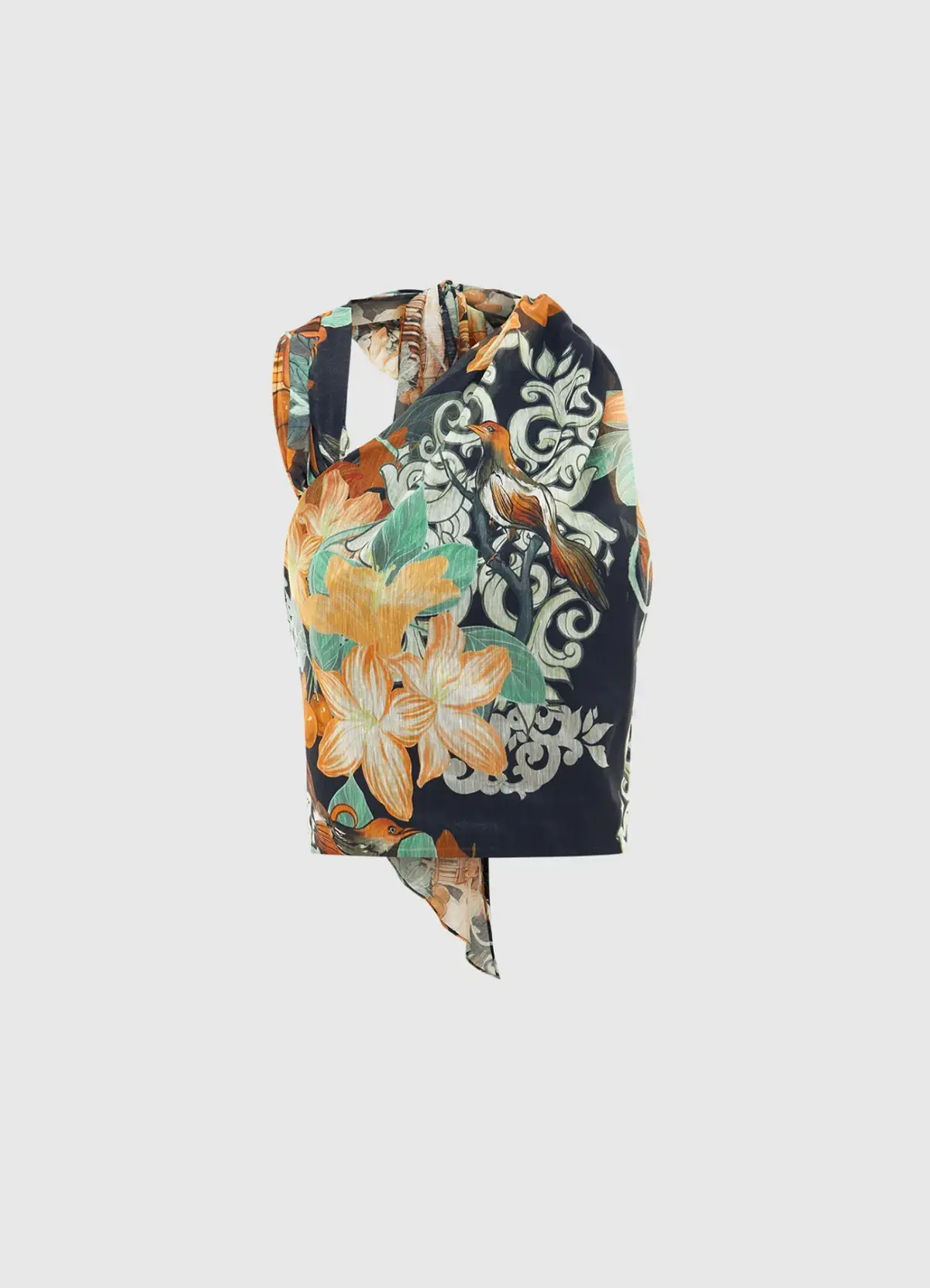 Leo Lin Bridget Halterneck Top and Myla Midi Skirt Azalea Print in Twilight Size 8 - Image 3