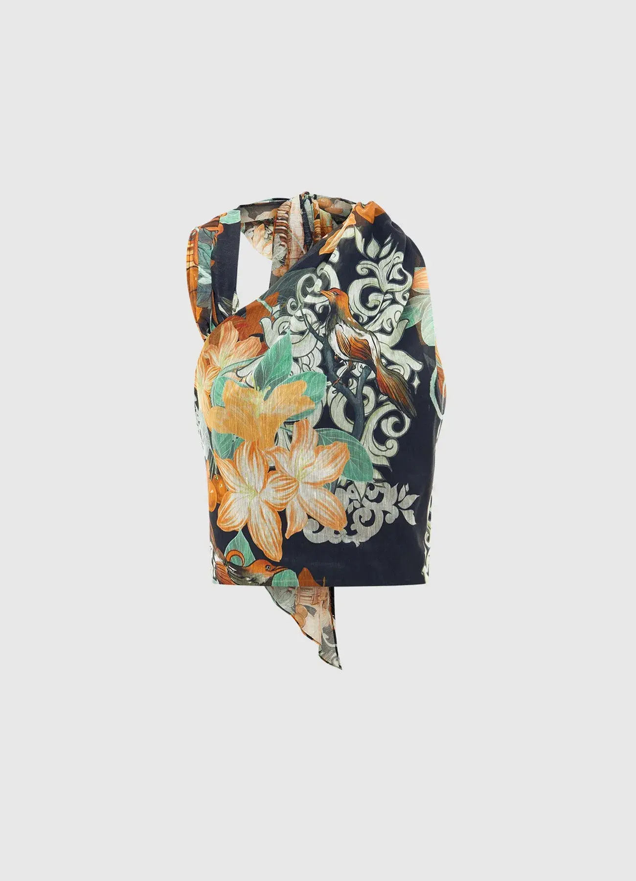 Leo Lin Bridget Halterneck Top and Myla Midi Skirt Azalea Print in Twilight Size 8 - Image 3