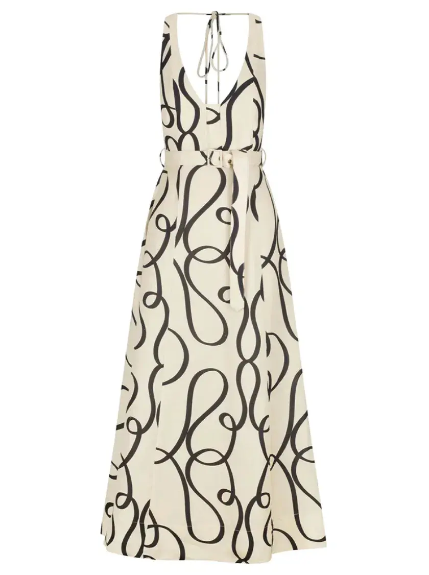 Shona Joy Cecelia Plunged Dress Print Size 8 for rent on The Volte - main image