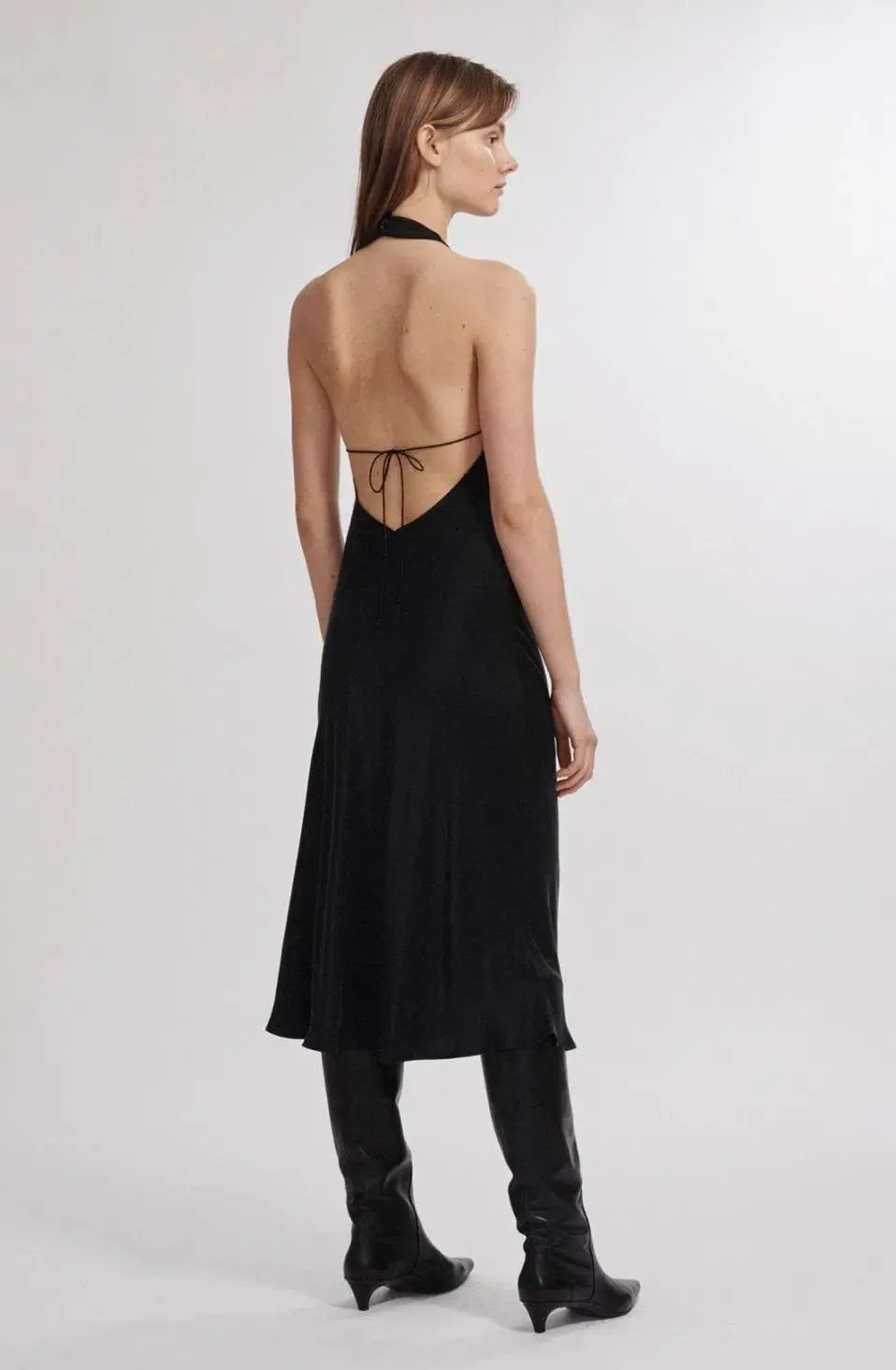 Silk Laundry Halter Dress Black Size 8 - Image 2
