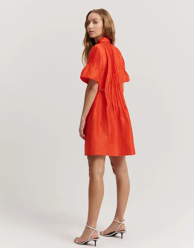 COUNTRY ROAD Pintuck Mini Dress sangria size 4 - Image 2