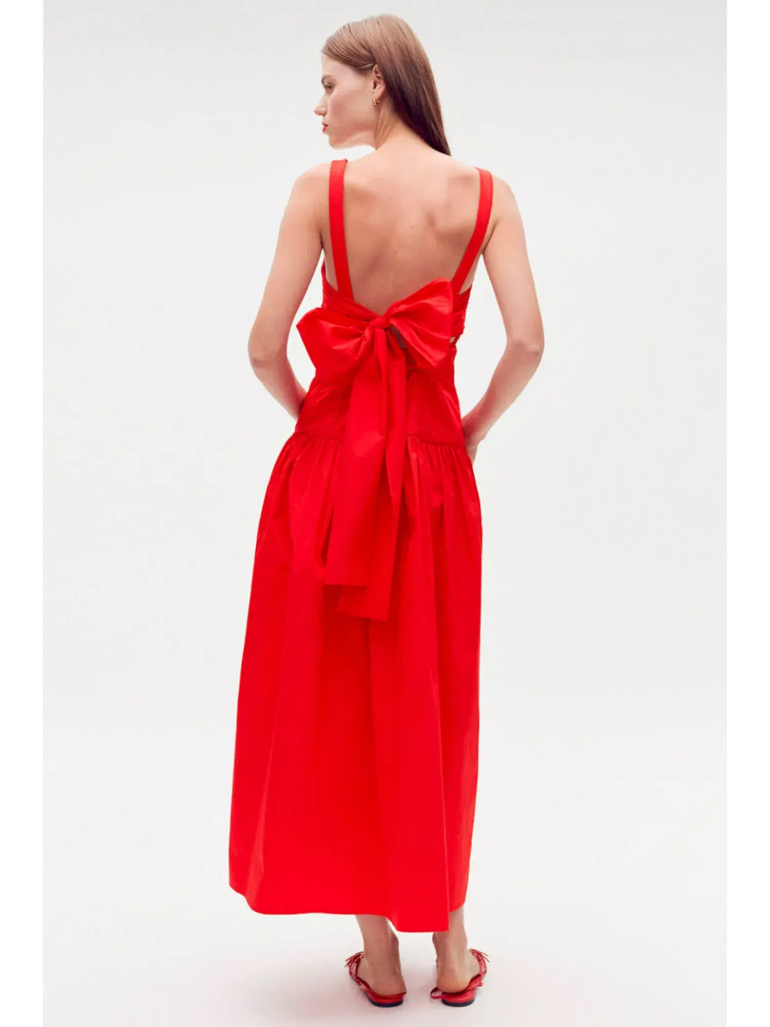 Oroton Tie Back Sundress Red Siz AU 12 - Image 3
