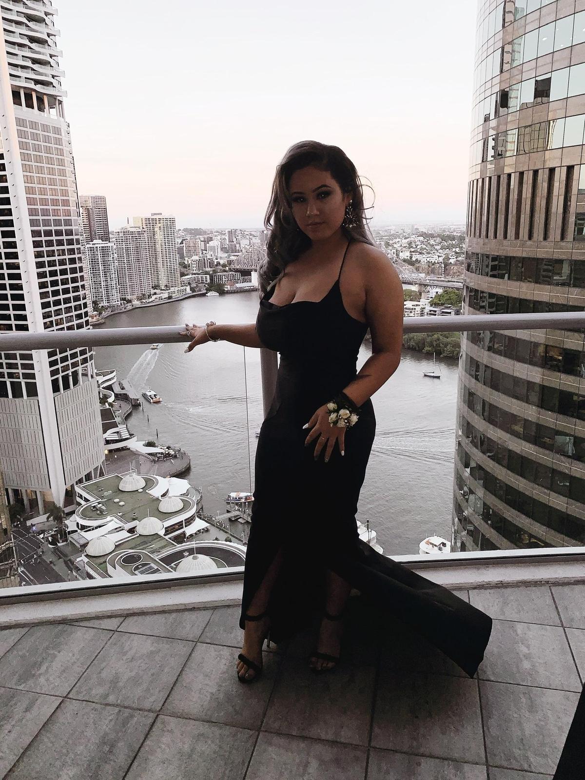 Sheike Black Bodycon Dress Size 6 - Image 1