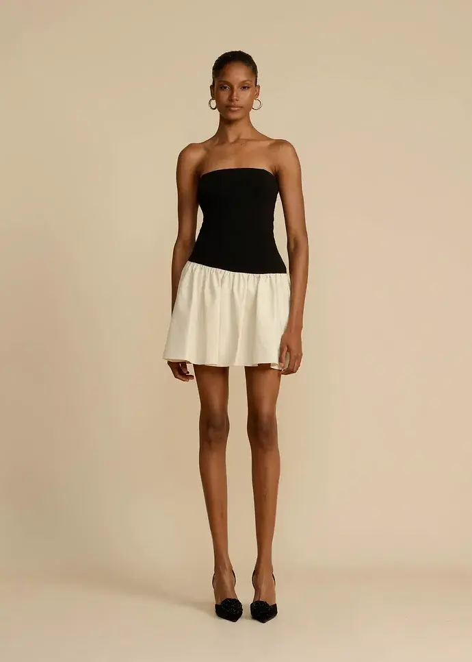 Arcina Ori Celine Mini Dress Black / Cream Size Small/ AU 8 - Image 1